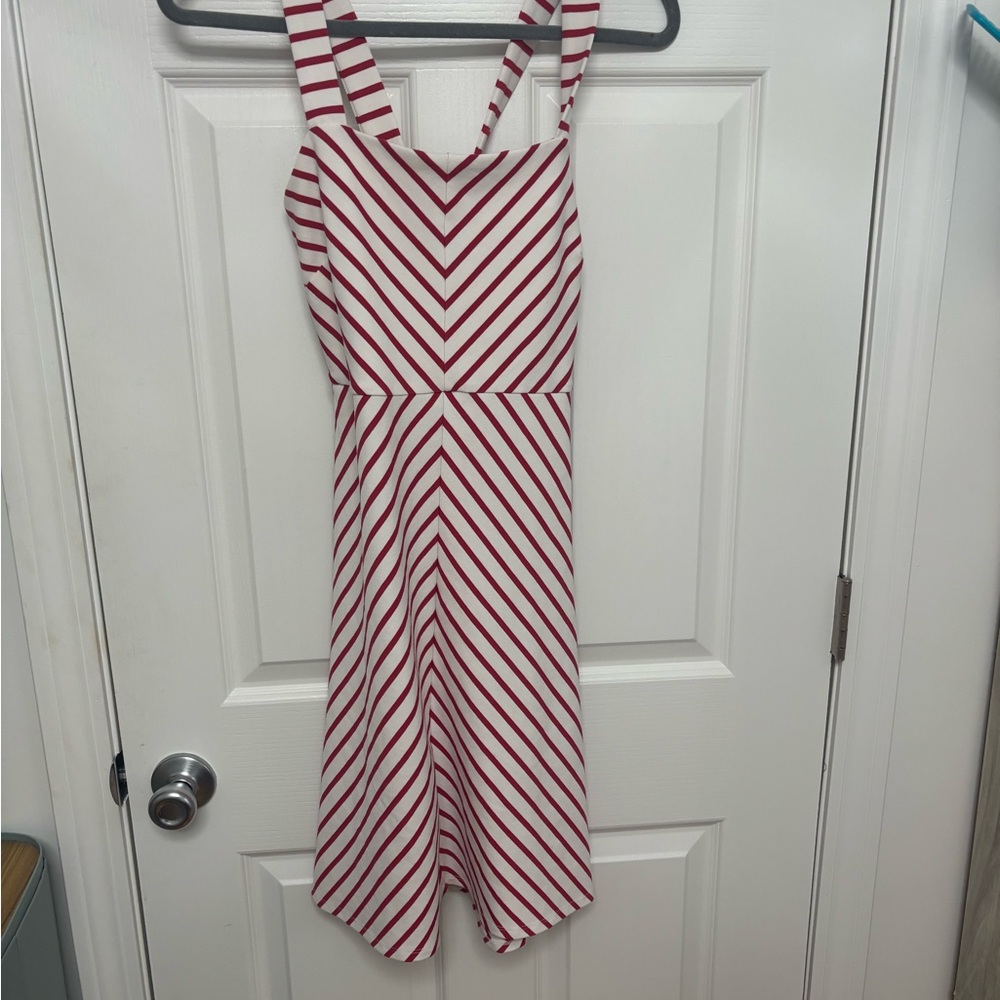 Draper James Red and White Striped dress. Small